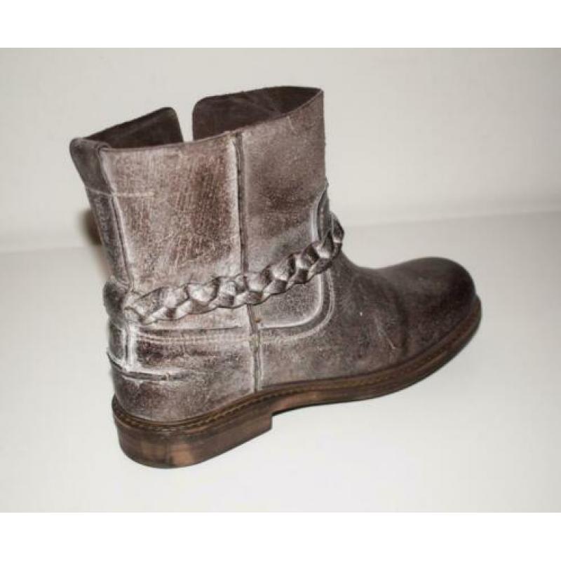 YELLOW CAB - leren Hooked laarzen Brown - maat 37