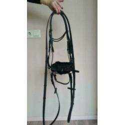 Hoofdstel compleet Full zwart leder met bit