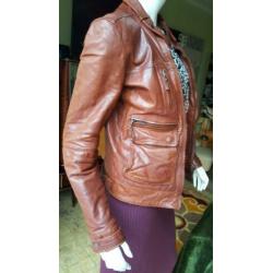 Leder jas Massimo Dutti mt 36