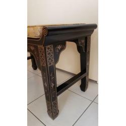 Houten krukje (Chinese lak - piano bankje)