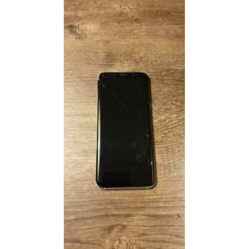 Samsung S8+ 64GB Arctic Silver Dual barst in scherm en doos