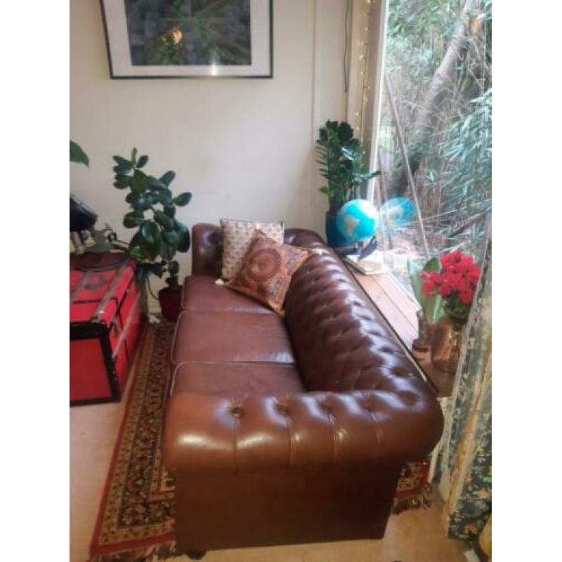 Pendragon Chesterfield leren 3 zits bank
