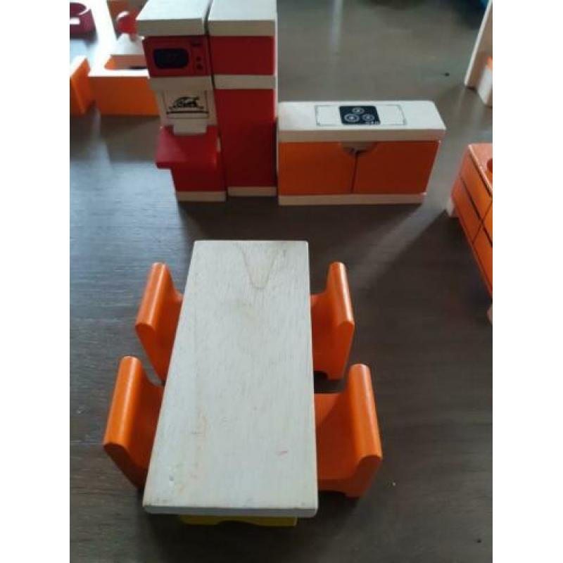 Poppen meubels hout 40-delig