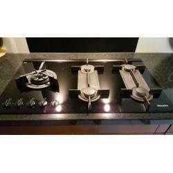 Miele gaskookplaat met wok brander - KM325G - 90 cm