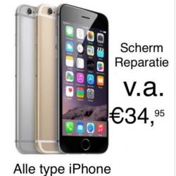 iPhone 7 6s 6 5s X 7+ 8 plus scherm barst glas lcd reparatie