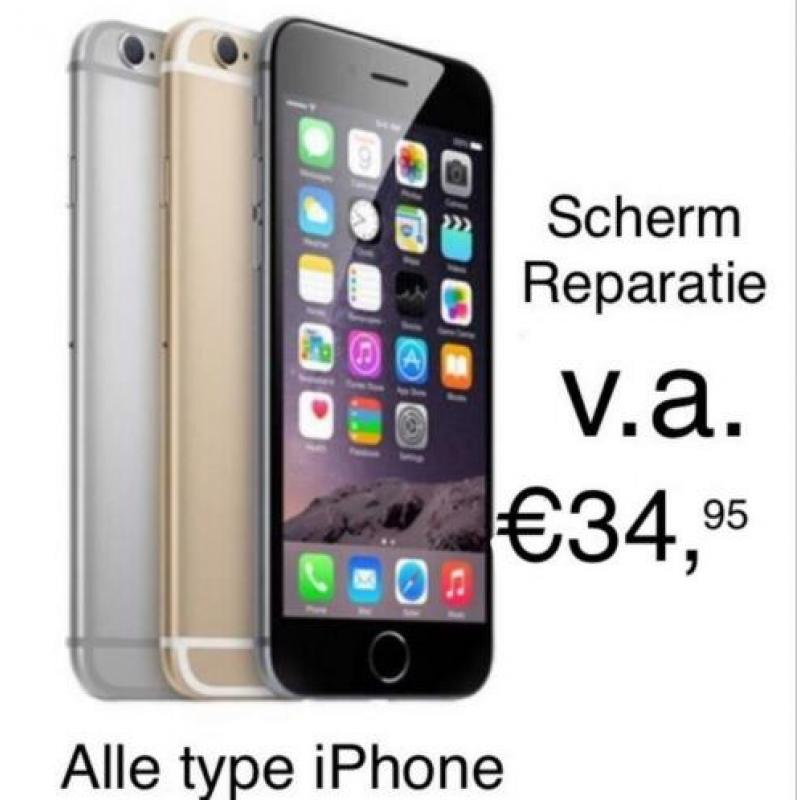 iPhone 7 6s 6 5s X 7+ 8 plus scherm barst glas lcd reparatie