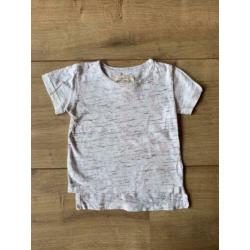 Z.g.a.n. Wit / grijs shirt van Little Indians, maat 80