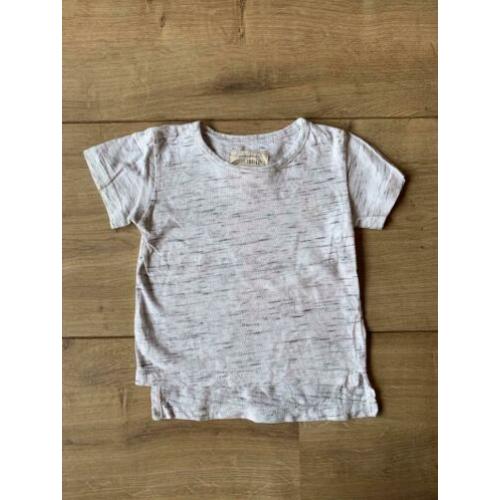 Z.g.a.n. Wit / grijs shirt van Little Indians, maat 80