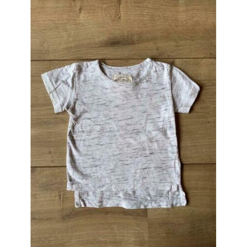 Z.g.a.n. Wit / grijs shirt van Little Indians, maat 80