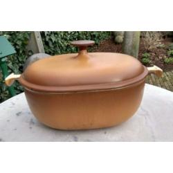 LE CREUSET ovaal gietijzer pan 29 cm vintage retro Enzo Mari