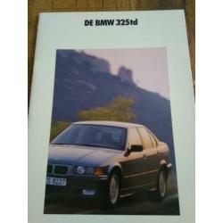 BMW 3 serie e36 (325 td) schitterende folder uit 2/1991
