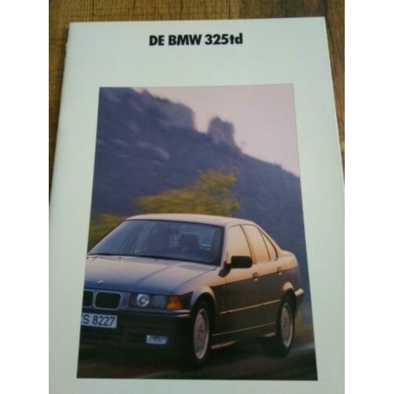 BMW 3 serie e36 (325 td) schitterende folder uit 2/1991