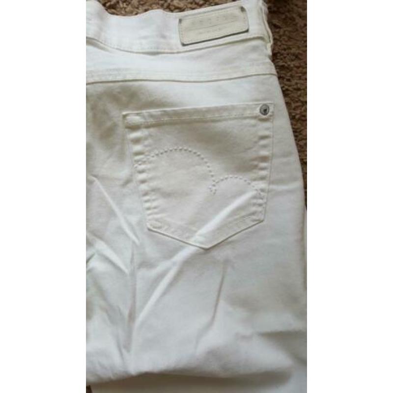 Witte angles jeans stretch met rechte pijp maat 38