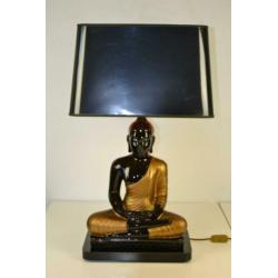 Grote vintage Hollywood Recency Boedha lamp - 1970s