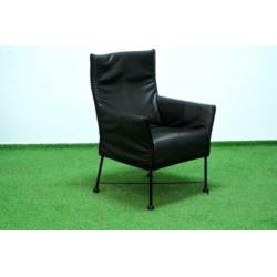 ??ZGAN bruine leren Montis Charly design fauteuil