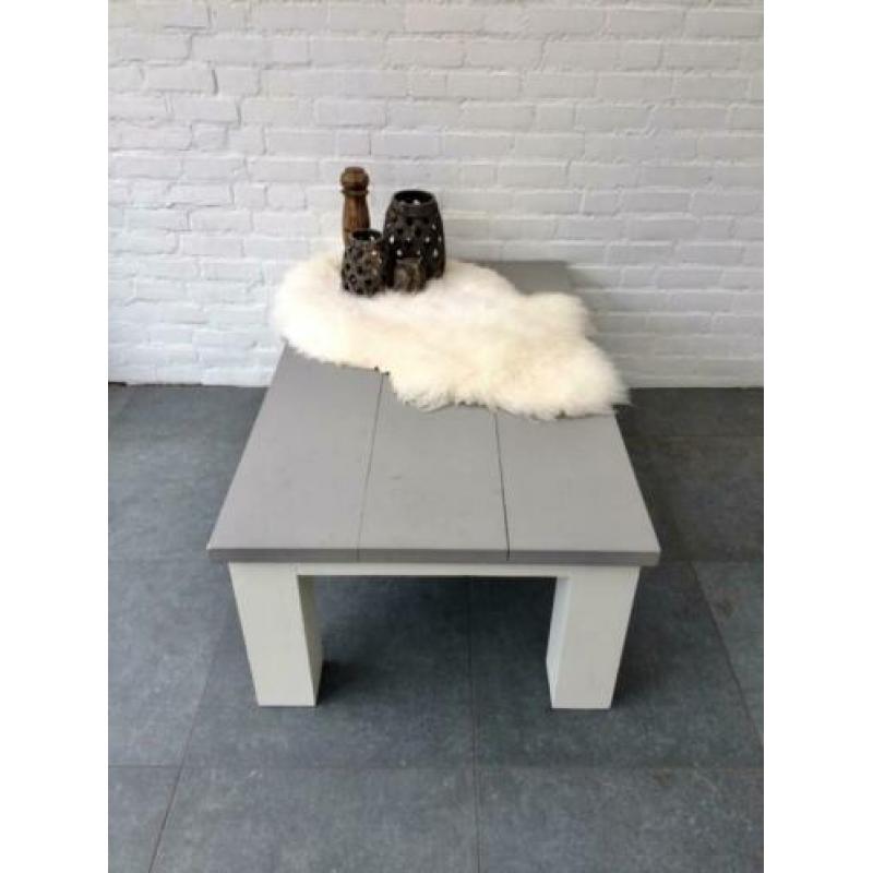 Eettafel en salontafel stijgerhout