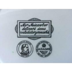 Adams Wedgwood groep wandbord Charles Dickens Mr. Micawber
