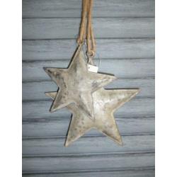 Zinken ster hanger, 12 cm.