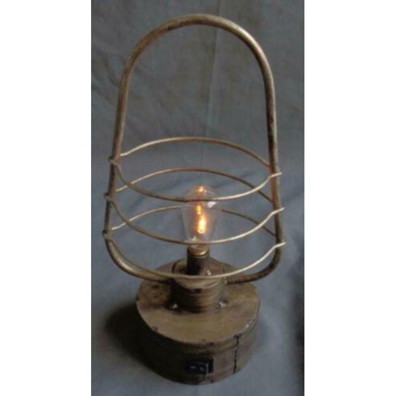 STEAMPUNK INDUSTRIEEL metalen tafel lamp H26xB14xO10cm INDUS