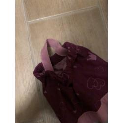 Roze skipak/ ski broek maat 122 / 128