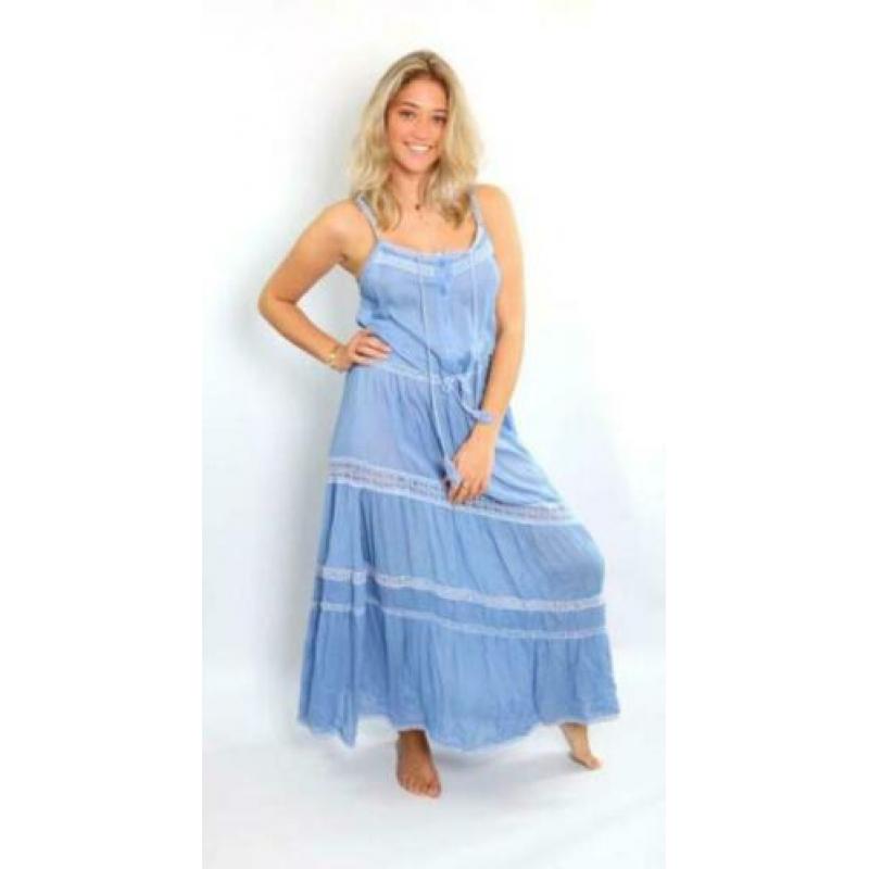 Nieuw ibiza flower jurk blauw 38/40