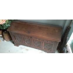 Dekenkisten hout antieke kist brocant