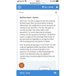 Juwel interne filter en interne thermo