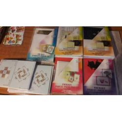 Opruiming!!div.kaarten, prikken,borduren, stickers e.d.