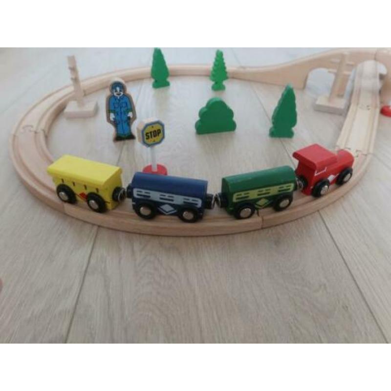 Houten treinset