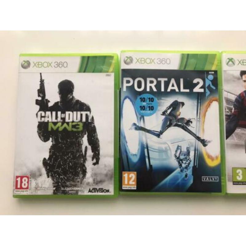 Xbox 360 with Kinect, 5 controllers and 5 games
