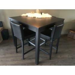 Bartafel met 4 barkruk stoelen