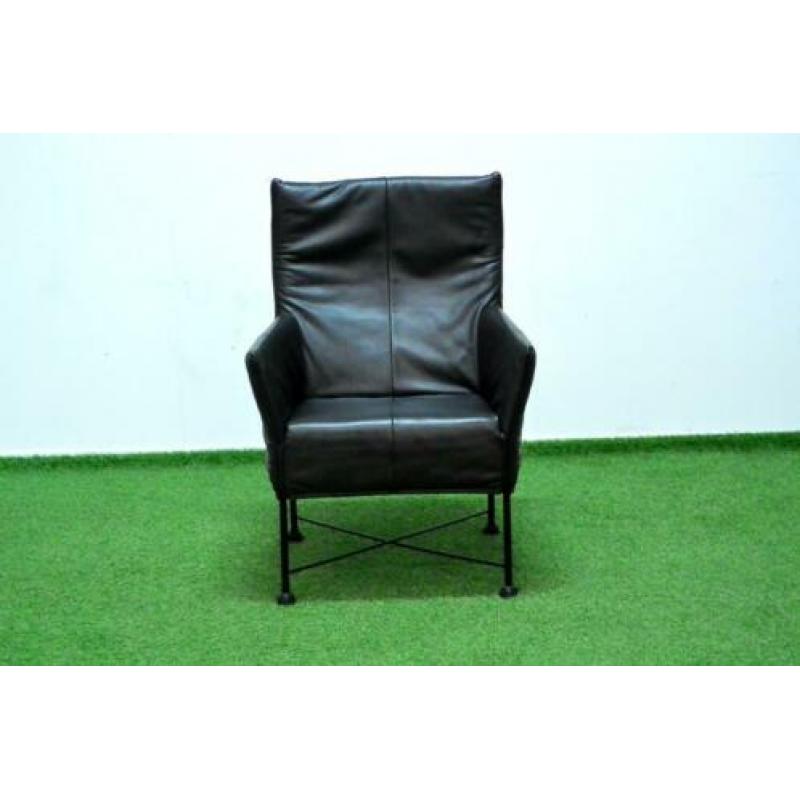 ??ZGAN bruine leren Montis Charly design fauteuil