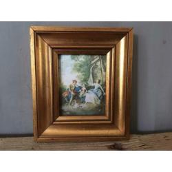Antiek Italiaans lijstje met oude prent