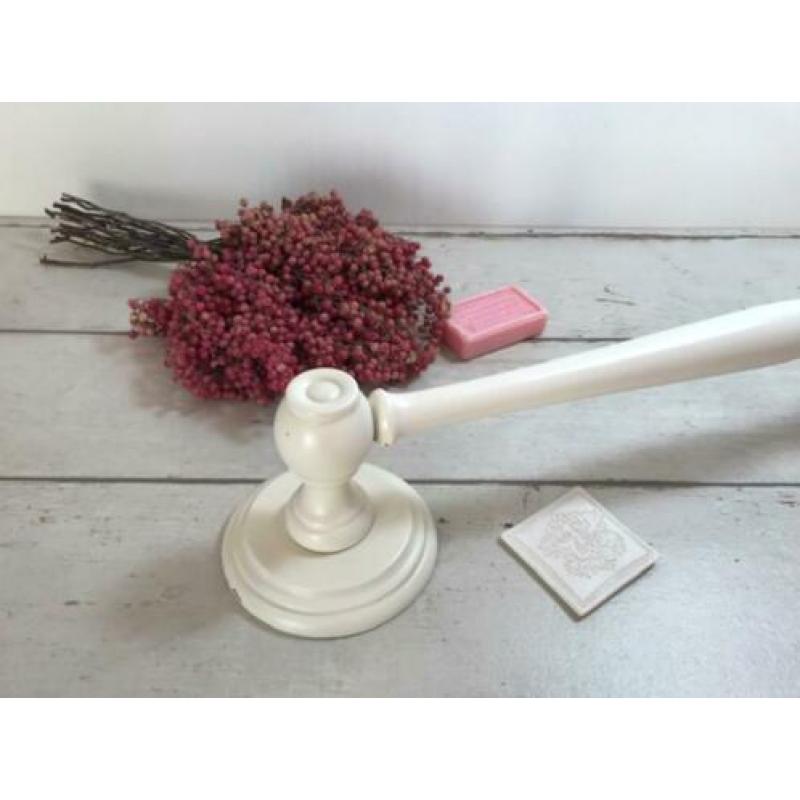 Vintage Frans houten handdoekenrek handdoek houder