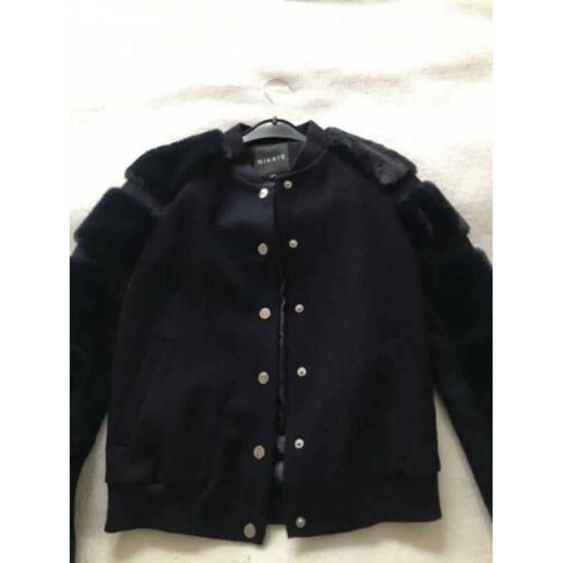Nikkie blauwe fur bomber mt 32