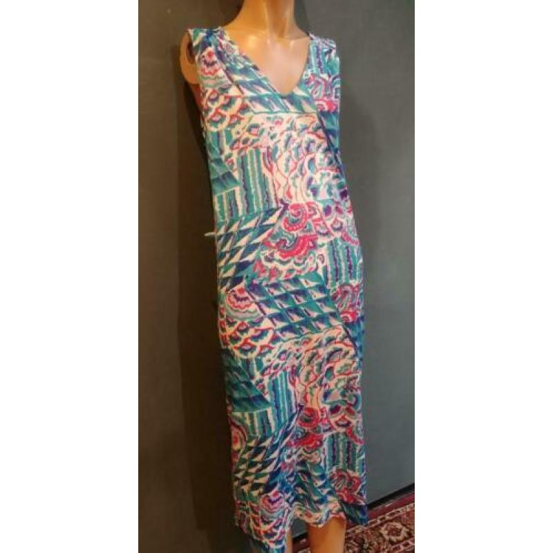 Vintage zomer jurk (60s/70s) met abstract patroon ( MT M)