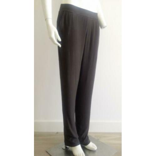 NEW Dames 42/44/L TRANSFER Broek donker Bruin zomer viscose