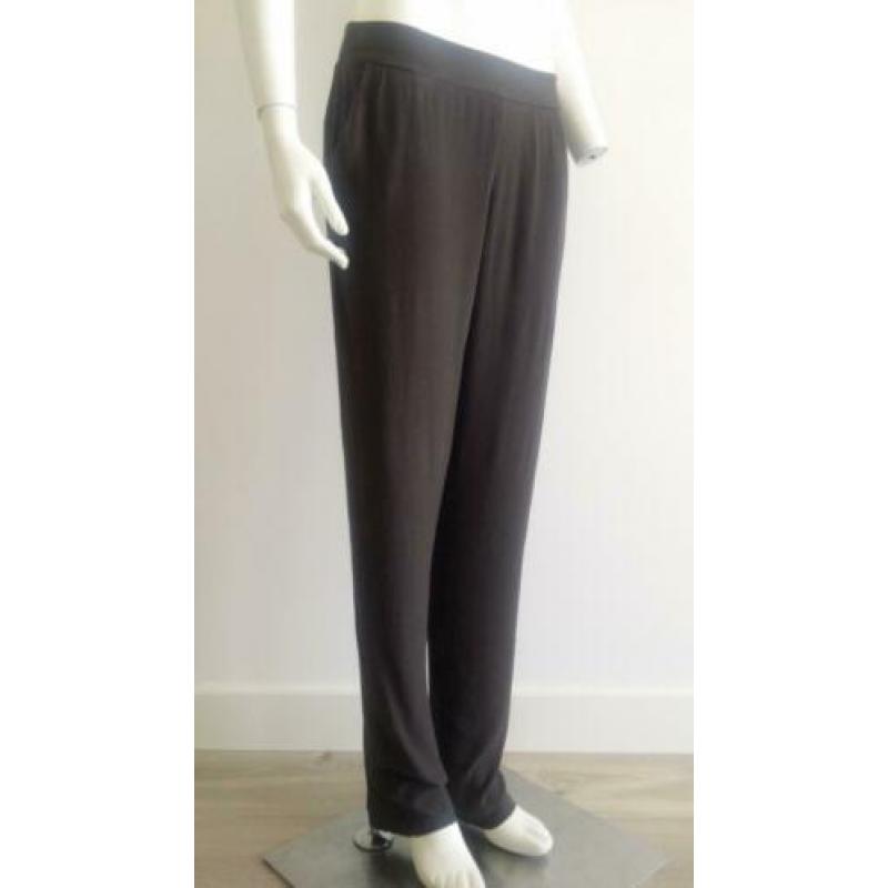 NEW Dames 42/44/L TRANSFER Broek donker Bruin zomer viscose