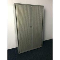 2x Roldeurkast Gispen, aluminium, H 195 x B 120 x D 47 cm.
