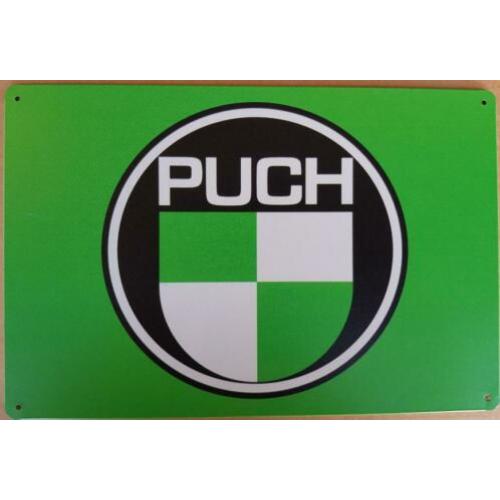 Puch bromfiets logo reclamebord wandbord van metaal 30x20