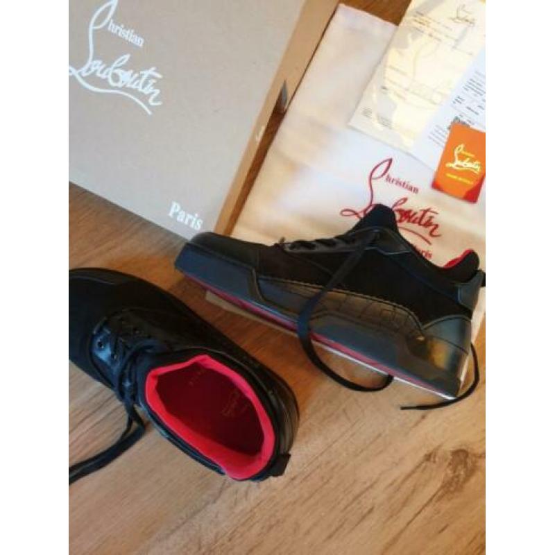 New Christian Louboutin Hott Suede Black Sneakers Maat 43