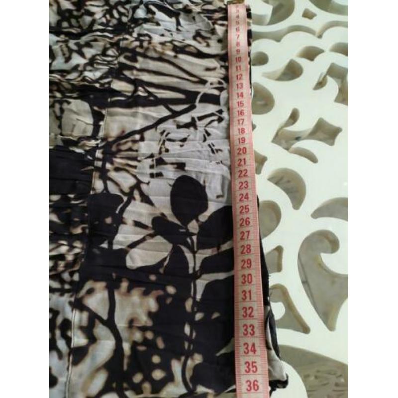 Summum print rok, zwart bruin wit maat 34