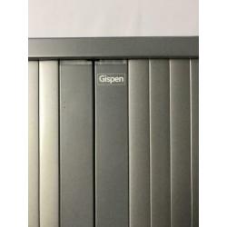 2x Roldeurkast Gispen, aluminium, H 195 x B 120 x D 47 cm.