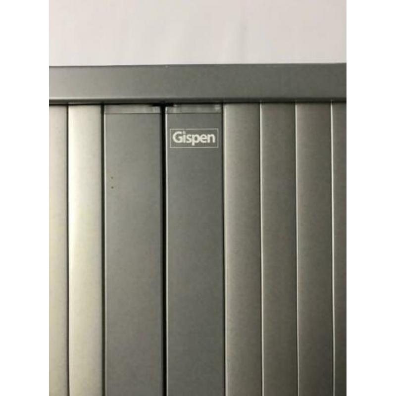 2x Roldeurkast Gispen, aluminium, H 195 x B 120 x D 47 cm.