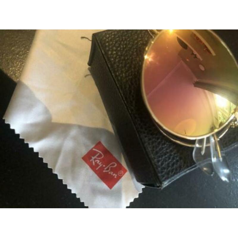 Ray-ban folding pink gold