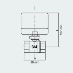 3-weg kogelkraan 3 / 4 " Zone Valve DQ320