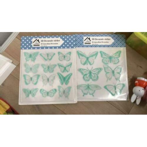 3D decoratieve stickers vlinders