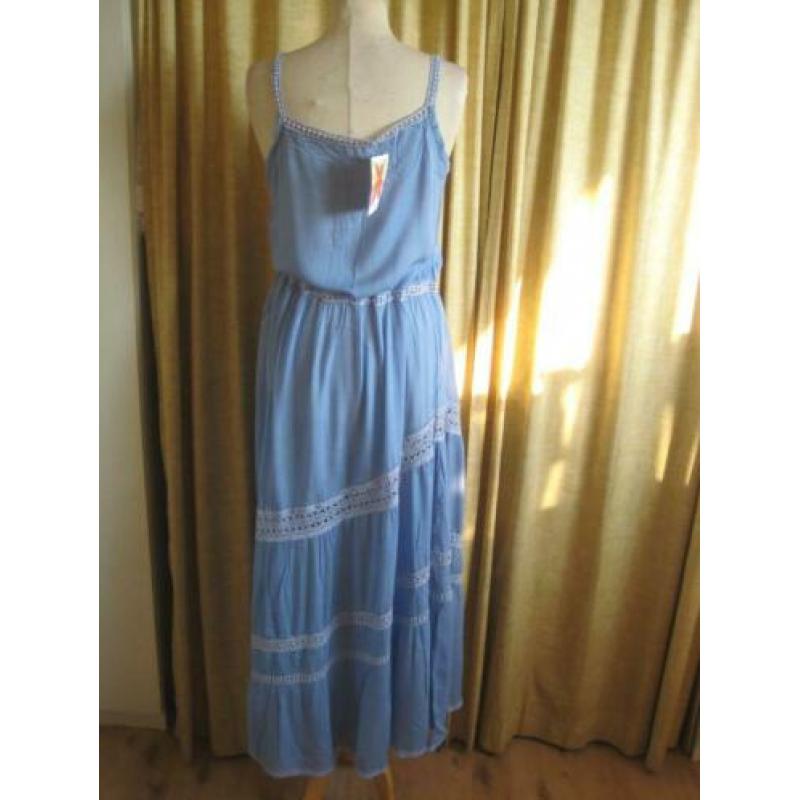Nieuw ibiza flower jurk blauw 38/40