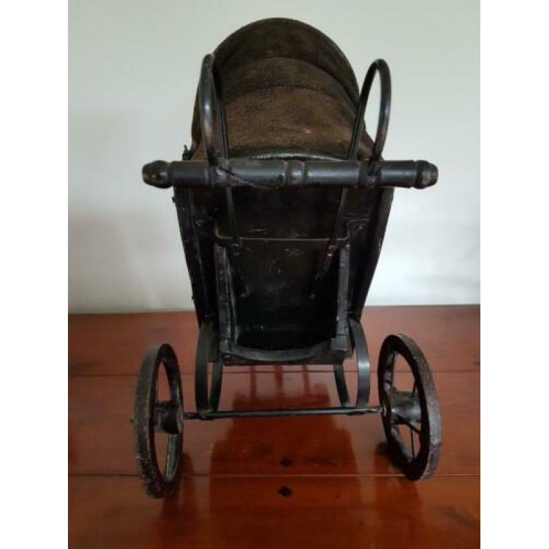 vintage poppen wandelwagen hoogte 40 cm
