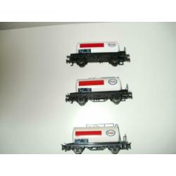 3 stuks marklin tankwagon van esso Ho no 4441.